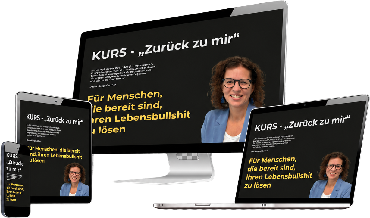 Kurs Zurück zu mir mit Margit Gartner auf Computer, Laptop, Tablet und Smartphone